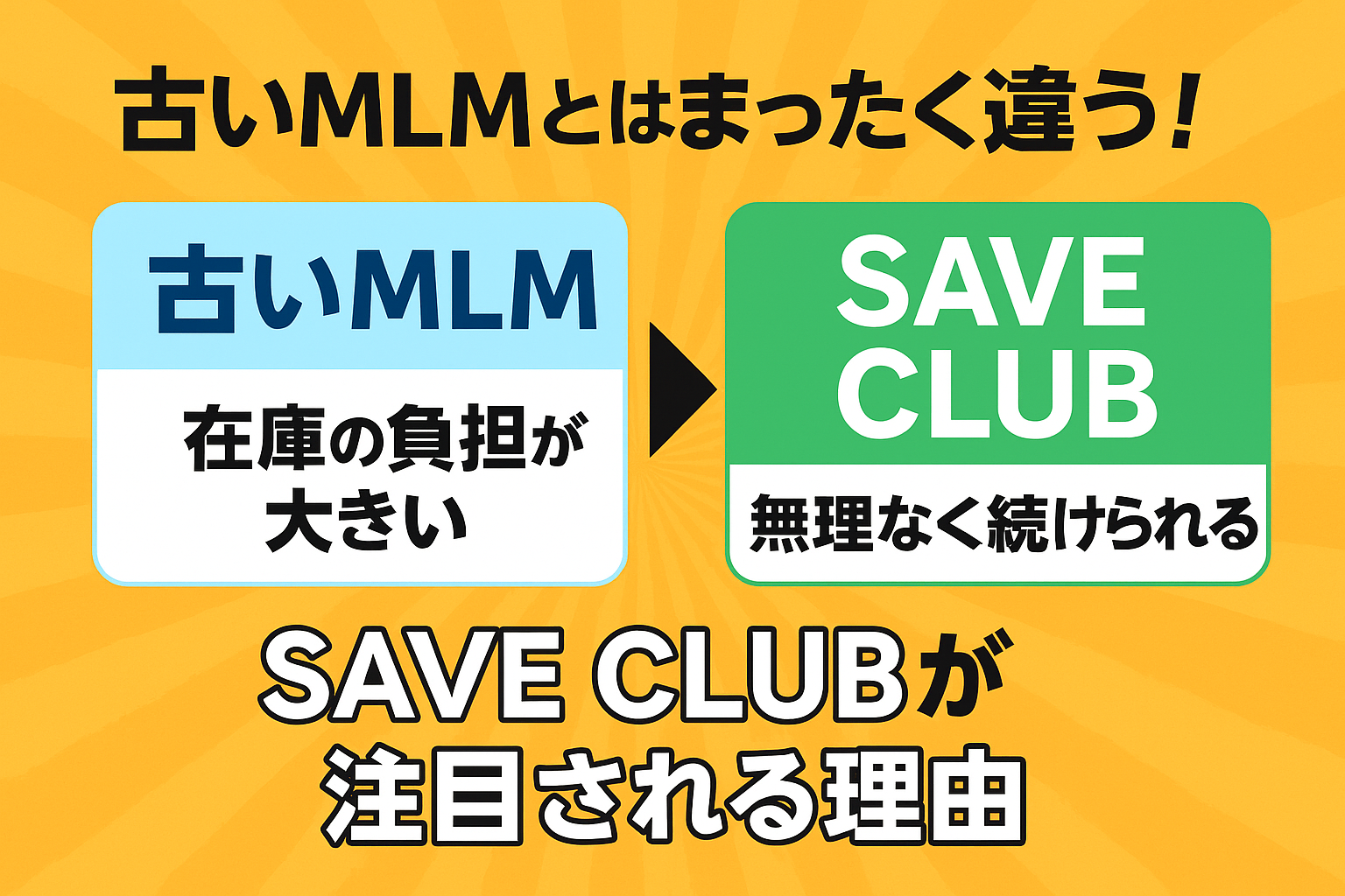 古いMLMとはまったく違う！SAVE CLUBが注目される理由